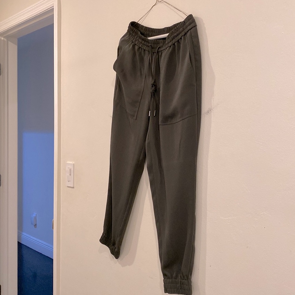 Ann Taylor Cuffed Green Pants